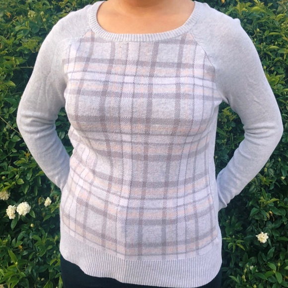 Bundle 4/$30 ❤️ Merona Plaid Scoop Neck Sweater - Picture 2 of 3